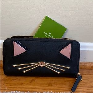 NWT Kate Spade Multi Kitty Cat Wallet